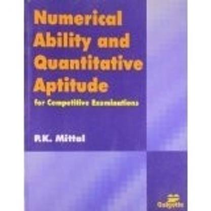 Numerical Ability and Quantitative Aptitude ; For Competitive Examinations 01 Edition