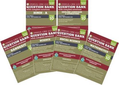 Oswaal CBSE CCE Question Banks with complete solutions, Hindi A, English Lang. & Literature, Science, Social Science, Maths & Sanskrit For Class 10 (Term 1) 1 Edition