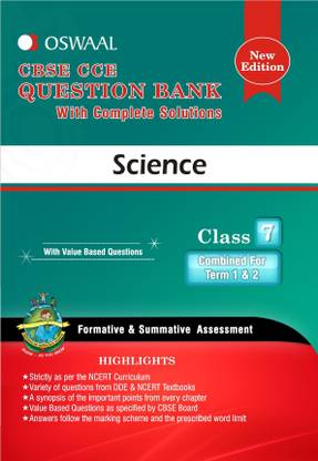 CBSE CCE Question Bank with Complete Solutions - Science  - Class 7 - Combined for Term 1 and 2 1st  Edition