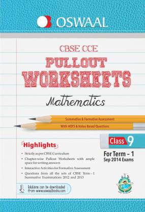 Oswaal CBSE CCE Pullout Worksheets for Term 1 Class 9 Mathematics 1st Edition