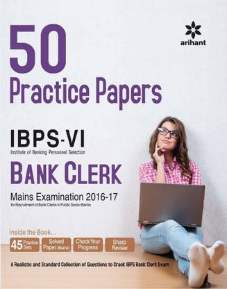 IBPS CLERK main exam 50 practice papers ARIHANT english 2016-17