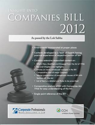 Insight Into Companies Bill 2012 {PB} 1st Edition