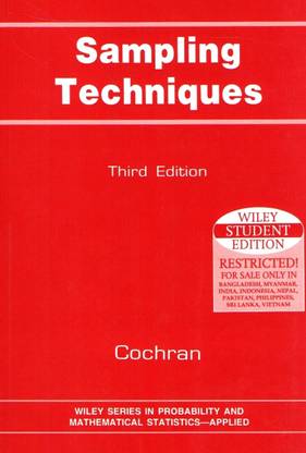Sampling Techniques 3rd Edition