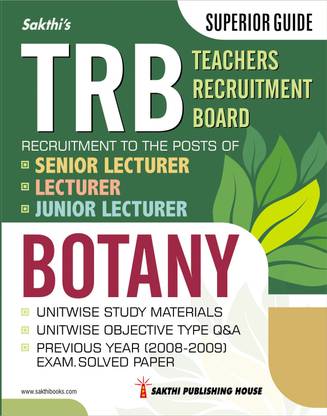 TRB Botany Senior / Junior Lecturer Unitwise Study Materials & Objective Type Q & A