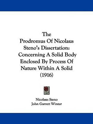 The Prodromus Of Nicolaus Steno's Dissertation