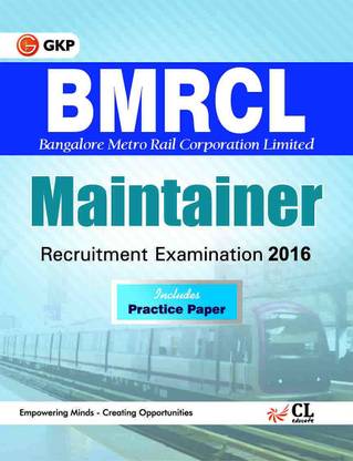 BMRCL (Bangalore Metro Rail Corporation Ltd) 2019 - Maintainer 2 Edition