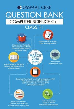 Oswaal Cbse Question Bank Chapter-Wise Solutions For Class 11 Computer Science (C++)