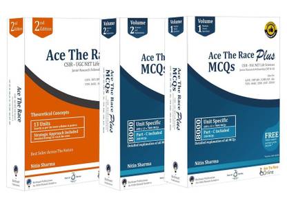 Ace The Race - Combo 2 (Set of 2 Books: Ace The Race & Ace The Race Plus Vol 1 & Vol 2)  - CSIR-UGC NET Life Sciences (JRF & LS)