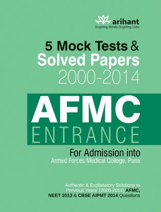 5 Mock Tests & Solved Papers for AFMC Entrance (Old Edition)  - 5 Mock Tests & Solved Papers 2000 - 2014 5th  Edition