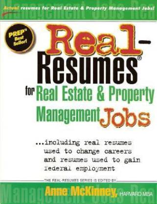 Real-Resumes for Real Estate and Property Management Jobs