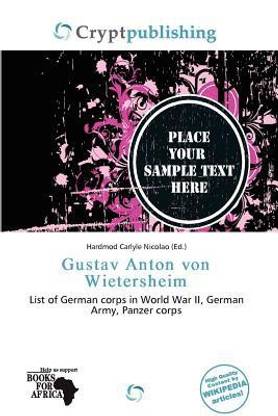 Gustav Anton Von Wietersheim
