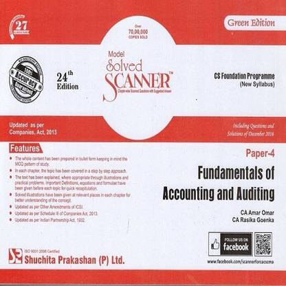 Model Solved Scanner CS Foundation Programme (New Syllabus) Paper-4 Fundamentals of Accounting and Auditing
