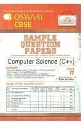 Oswaal CBSE Sample Question Papers For Class 11 Computer Science (C++)