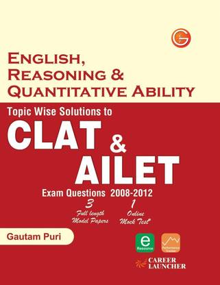 Clat & Ailet Topic Wise Solutions (English, Reasoning & Guantitative a 6 Edition