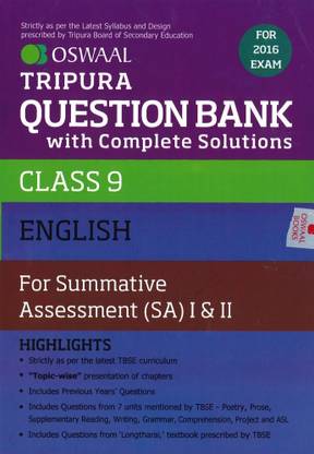 Oswaal Tripura Question Bank with Complete Solutions Class 9 English