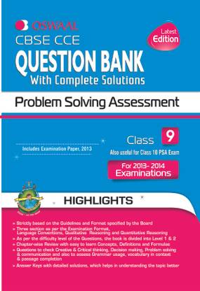 Oswaal CBSE CCE Question Bank For Class 9 Term II (2013-2014)Problem solving assessment 1st  Edition
