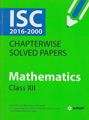 ISC Chapterwise Solved Papers MATHEMATICS class 12th