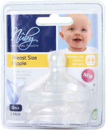 NUBY SoftFlex Breast Size Nipple Medium Flow Nipple