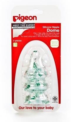 Pigeon Silicone Nipple Dome Size L Pack 3 , Baby Product Fast Flow Nipple