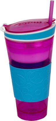 As Seen On TV Snack Easy and Mess-Free With Snackeez! 2 in 1 Snack Drink Cup 550 ml Sipper