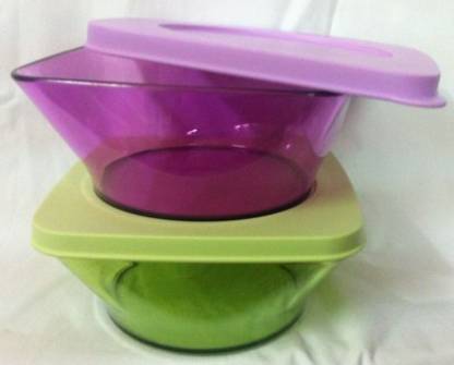 TUPPERWARE Plastic Storage Bowl Clear Square Round
