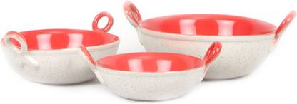 VarEesha Ceramic Serving Bowl Red