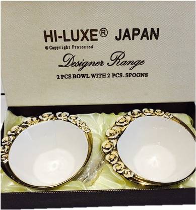 Hi Luxe Bone China Serving Bowl