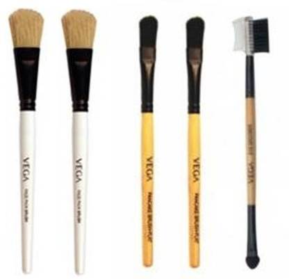 VEGA Facepack Brush, PanCake Brush, Eye Applicator & Groomer Brush
