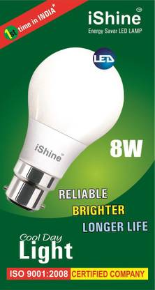 iShine 8 W Basic Standard B22 LED Bulb