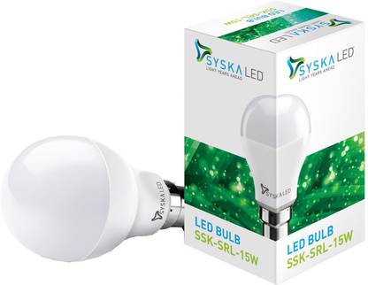 Syska Led Lights 15 W Basic Standard B22 LED Bulb