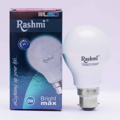 RASHMI 8 W Standard b22 LED Bulb