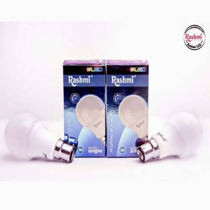 RASHMI 3 W Standard B22 LED Bulb