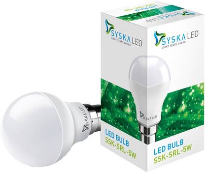 Syska Led Lights 5 W Basic Standard B22 LED Bulb