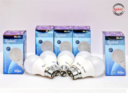 RASHMI 3 W Standard B22 LED Bulb