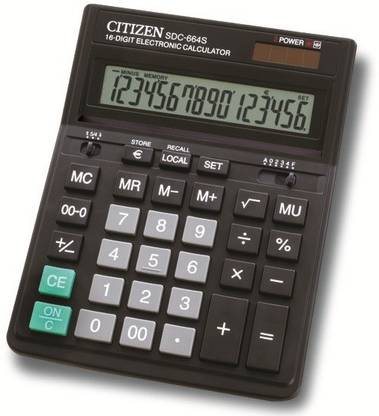 CITIZEN CITIZEN SDC-664S 16 Digit Calculator Basic  Calculator