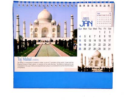 Indigo Creatives Famous World Monuments 2015 Table Calendar