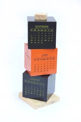 Ivei Wooden Cube 2016 Table Calendar