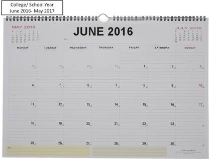 mapyourmonth College Year Planner 2016-2017 Wall Calendar
