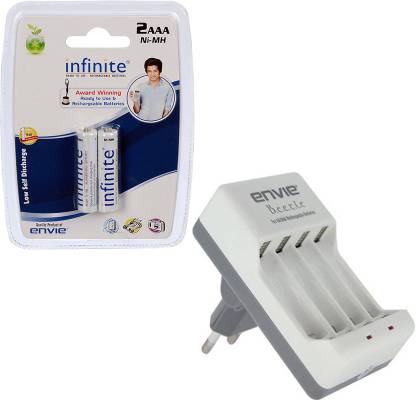 Envie Bettle ECR-20 |Combo With| 2xAAA 800 Ni-MH rechargeable  Camera Battery Charger