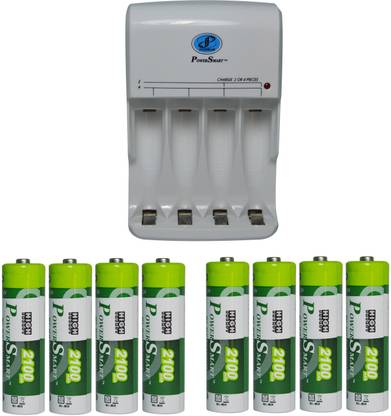 Power Smart Fast Charging Unit PS345 Combo With 2 Set 2100mahx4 Cells  Camera Battery Charger