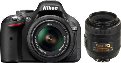 NIKON D5200 (Body with AF-S 18 - 55 mm VR Kit + AF-S DX NIKKOR 35 mm f/1.8G) DSLR Camera