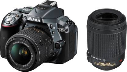 NIKON D5300 DSLR Camera (Body with D-Zoom Kit II Body with AF-P DX NIKKOR 18-55 mm F/3.5-5.6G VR + AF-S DX NIKKOR 55-200 mm F/4-5.6G ED VR II)