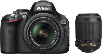 NIKON D5100 (with AF-S 18 - 55 mm VR Kit + Nikon AF-S DX VR Zoom-Nikko DSLR Camera (Body only)