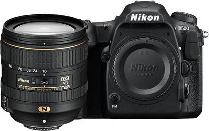 NIKON D-500 D-500 Body 20.9 MP, DX Format 10 FPS, 4K USD, 153 AF P, Time Lapse Movie, Dual SD Card Slot-XQD & SD, Point & Shoot Camera