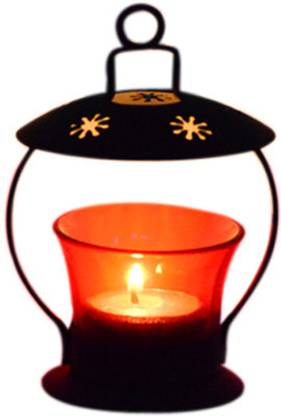 Ashiana Lantern style T-light holder Cast Iron Tealight Holder