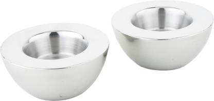 Homeish Double Walled Tea Light Candle Holders Stainless Steel Tealight Holder Set
