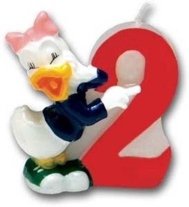 DISNEY Number 2 Disney Numeral Candle