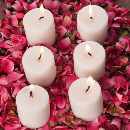 एक्राफ्टिंडिया Set of 6 Retro Decorative Candles Gift Box मोमबत्ती