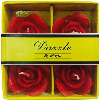 DAZZLE Floater Candle Rose Set of 4 Candle