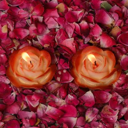 एक्राफ्टिंडिया Set of 2 Retro Floating Candles Gift Box मोमबत्ती